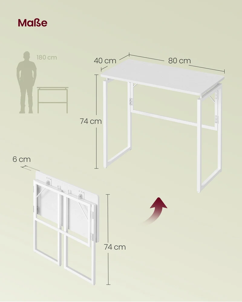 Kleiner Klappschreibtisch - Klappbar - Für Homeoffice Und Kleine Räume
