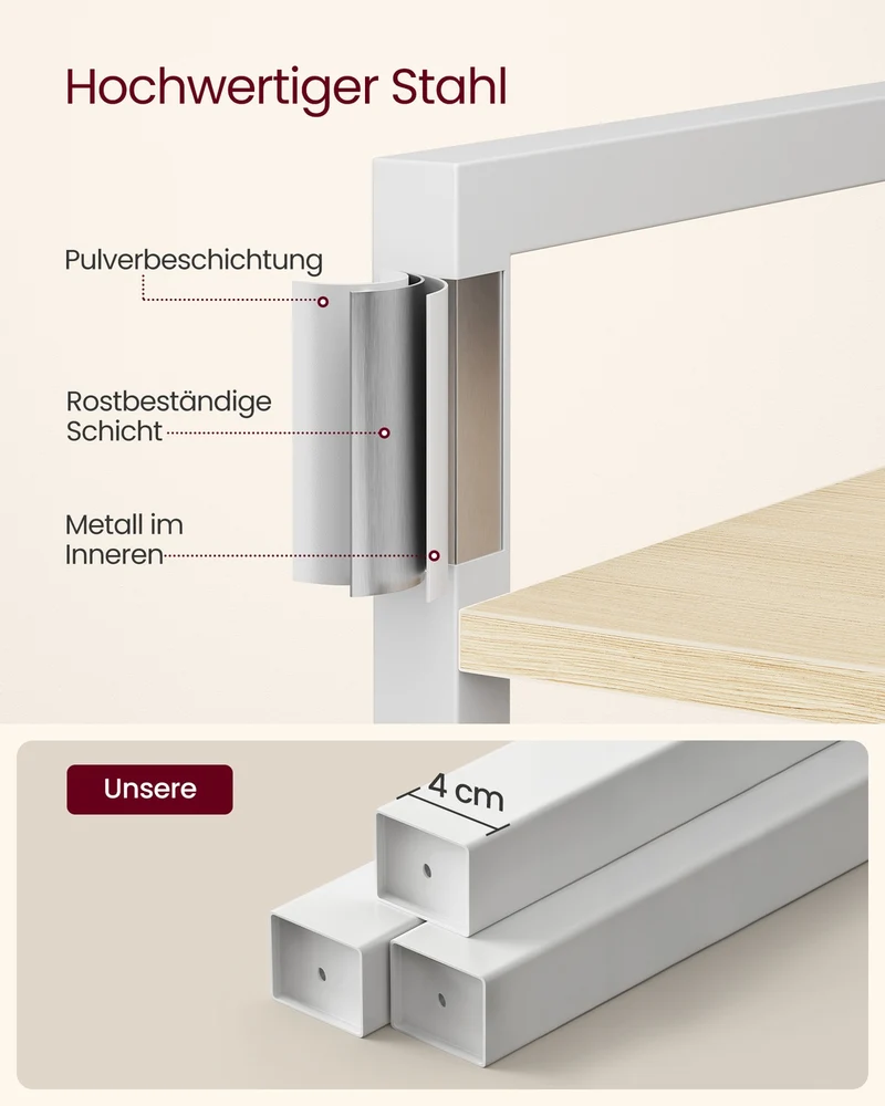 Bücherregal Mit 6 Ebenen - Stahlgestell - Für Wohnzimmer Schlafzimmer Oder Büro