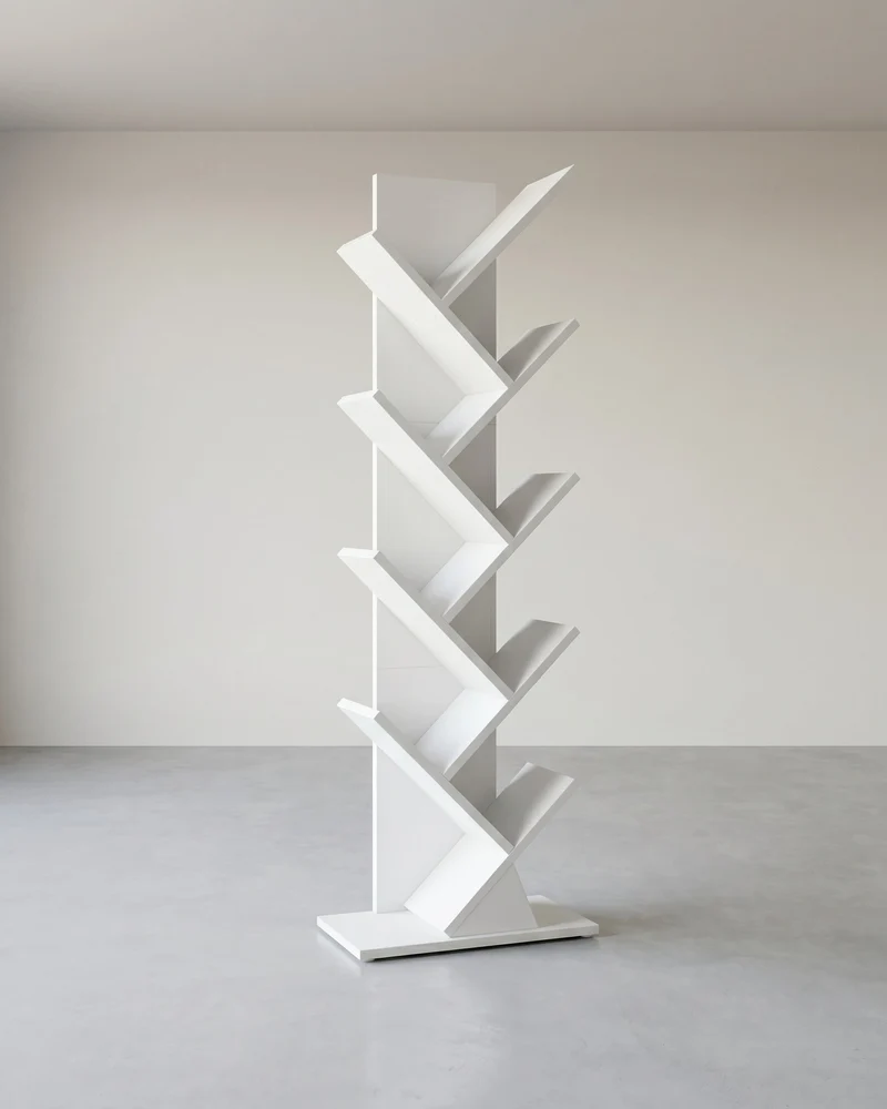 Bücherregal In Baumform - Schmale Standfläche - Für Schlafzimmer Flur Oder Wohnzimmer