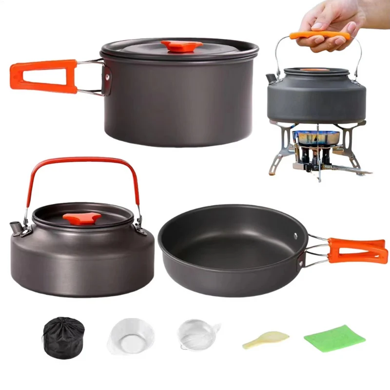 Camping Kochgeschirr Wasserkocher Set ™ | Abenteuerliches Camping Kochset