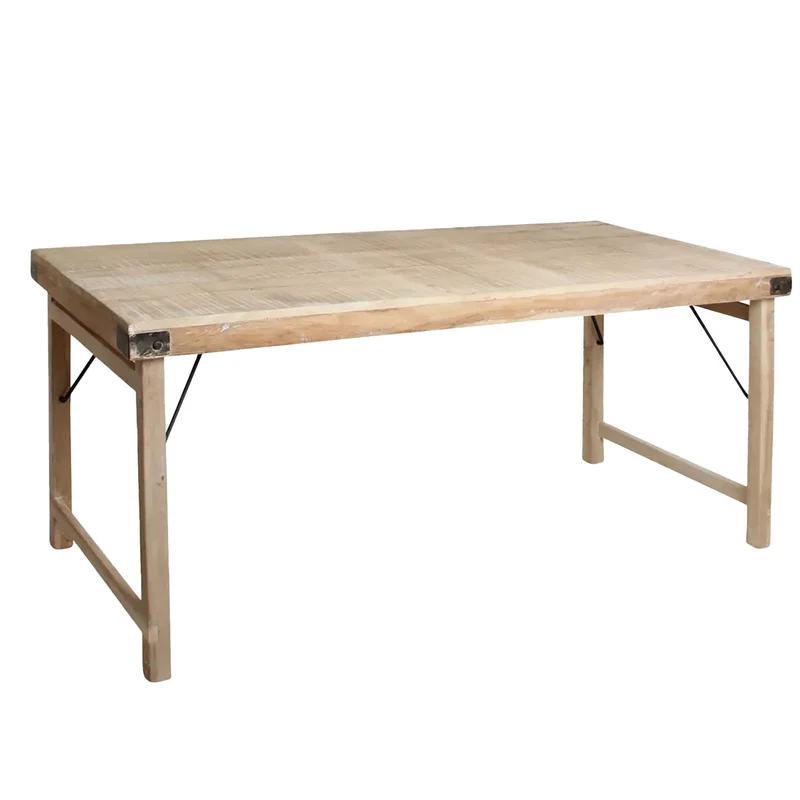 Klappbarer Esstisch Altholz mit Limewash-Finish