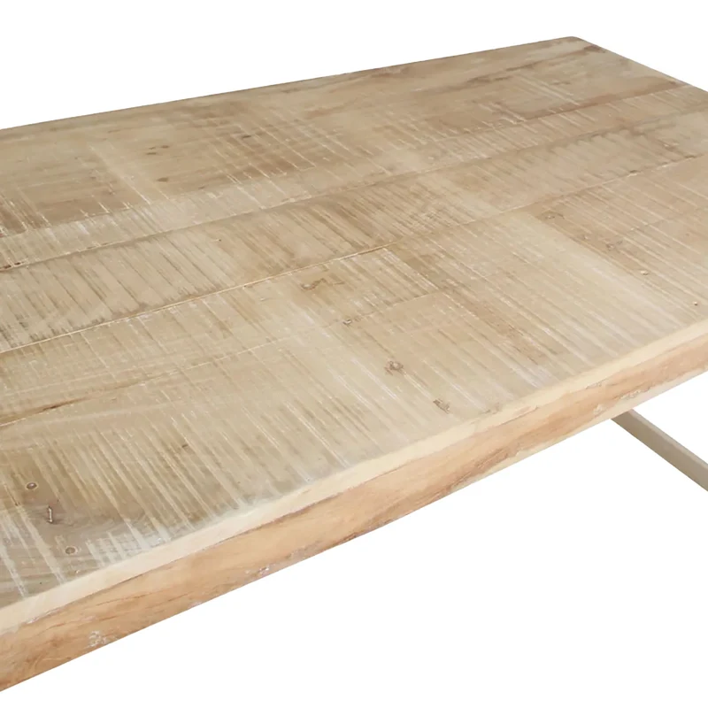 Klappbarer Esstisch Altholz mit Limewash-Finish