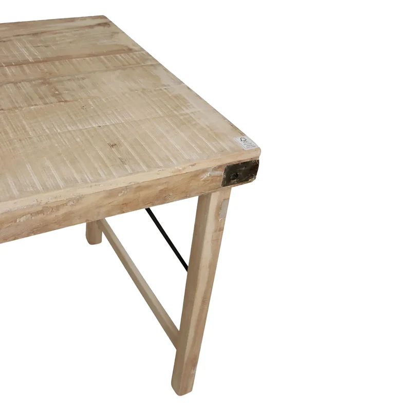 Klappbarer Esstisch Altholz mit Limewash-Finish