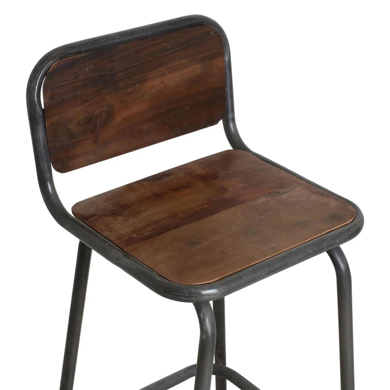 Barhocker Vintage Holz, Altholz und Altmetall, Handmade Loft Style