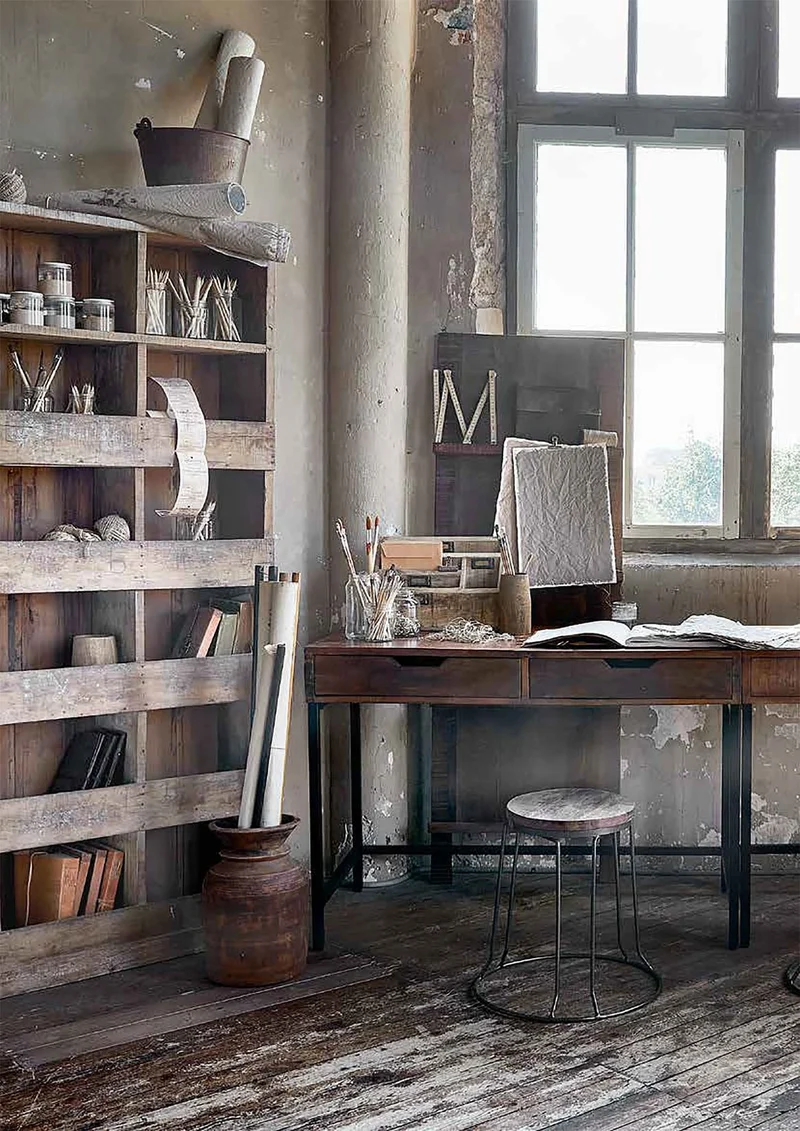 Schreibtisch Industrial Style mit Schubladen
