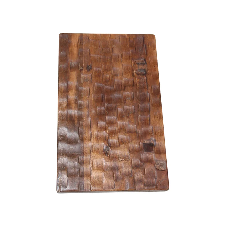 Rustikaler Mangoholz-Blumentisch/Hocker