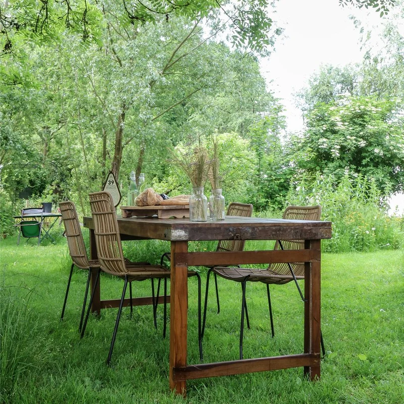 Outdoor Esstisch Vintage Shabby aus Holz klappbar