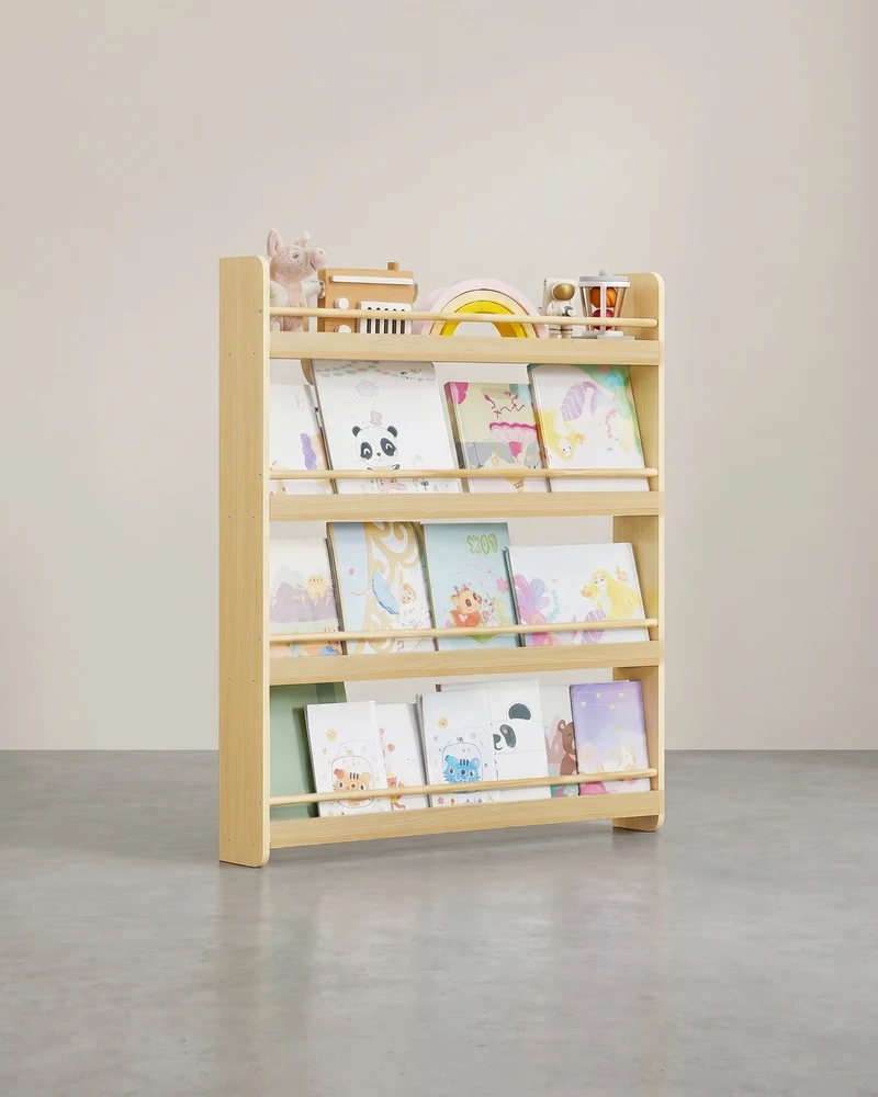 Kinder Bücherregal - 4 Ebenen - Für Kinderzimmer Und Spielzimmer