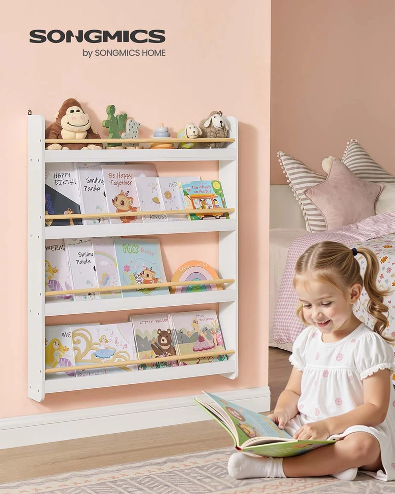 Kinder Bücherregal - 4 Ebenen - Für Kinderzimmer Und Spielzimmer