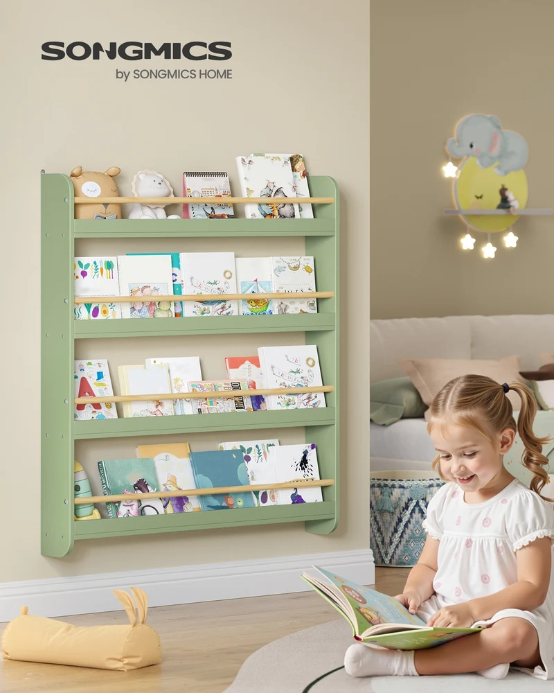 Kinder Bücherregal - 4 Ebenen - Für Kinderzimmer Und Spielzimmer