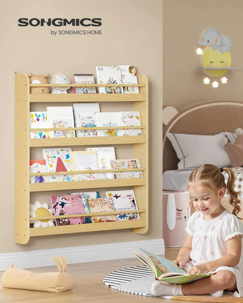 Kinder Bücherregal - 4 Ebenen - Für Kinderzimmer Und Spielzimmer