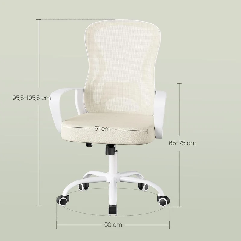Bürostuhl - Mesh Atmungsaktive Rückenlehne - Mit Wippfunktion - Ergonomisch