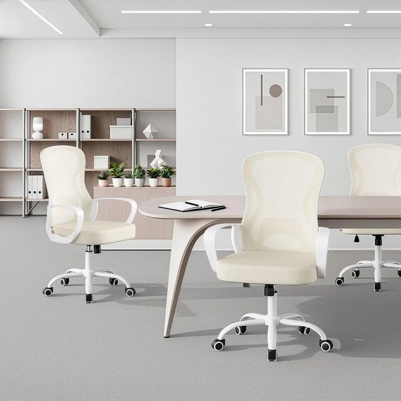 Bürostuhl - Mesh-Rückenlehne - Wippfunktion - Drei Farben