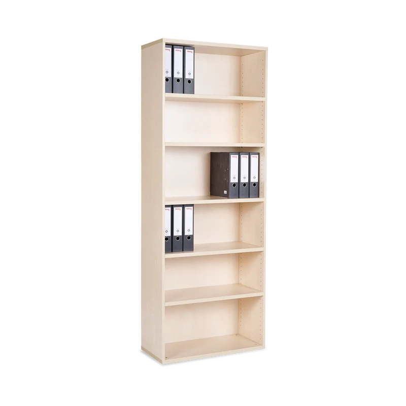 Aktenregal aus Holz – 800 x 375 x 2150 (6 OH) – Ahorn