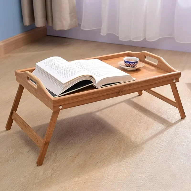 Frühstücks-Snack-Tablett Holzbetttabletts™ | Mobiler Komfort für Zuhause