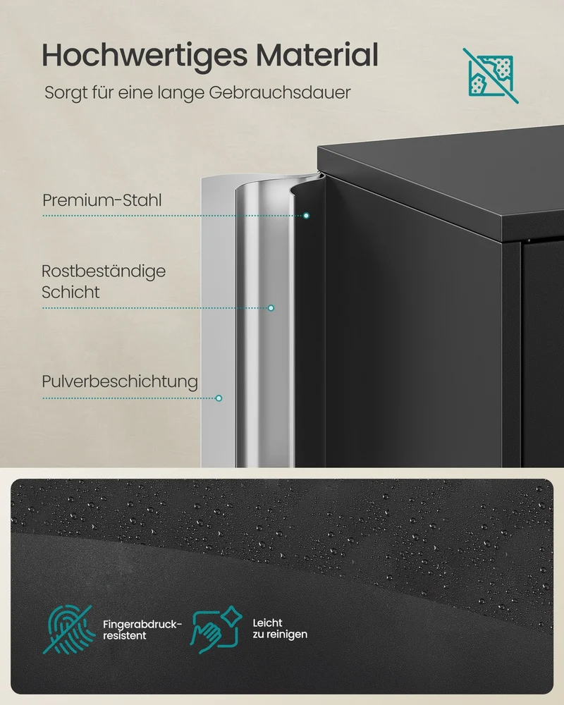 Aktenschrank - Stahl - 4 Türen Und 5 Ebenen - 180 cm Hoch Mit Schlössern