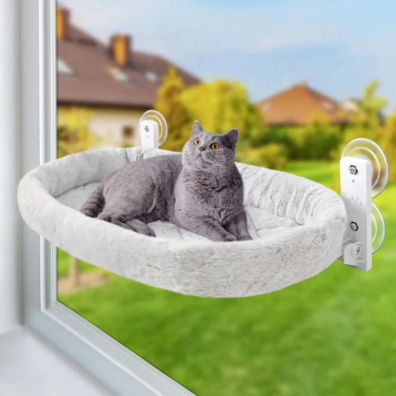 Katzenhängematten-Fensterhabitat™ | Kuscheliger Sonnenplatz am Fenster
