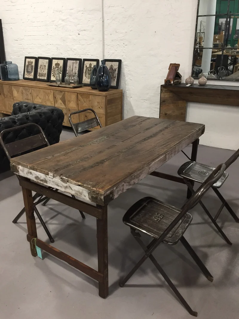 Esstisch Vintage Shabby Altholz klappbar