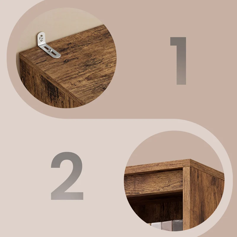 Bücherregal Mit Verstellbaren Böden Und 3 Schubladen - Hoher Schrank - Für Wohnzimmer