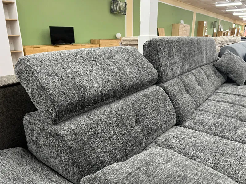 Sofa Couch + Bettfunktion + Stauraum + Kopfteile verstellbar