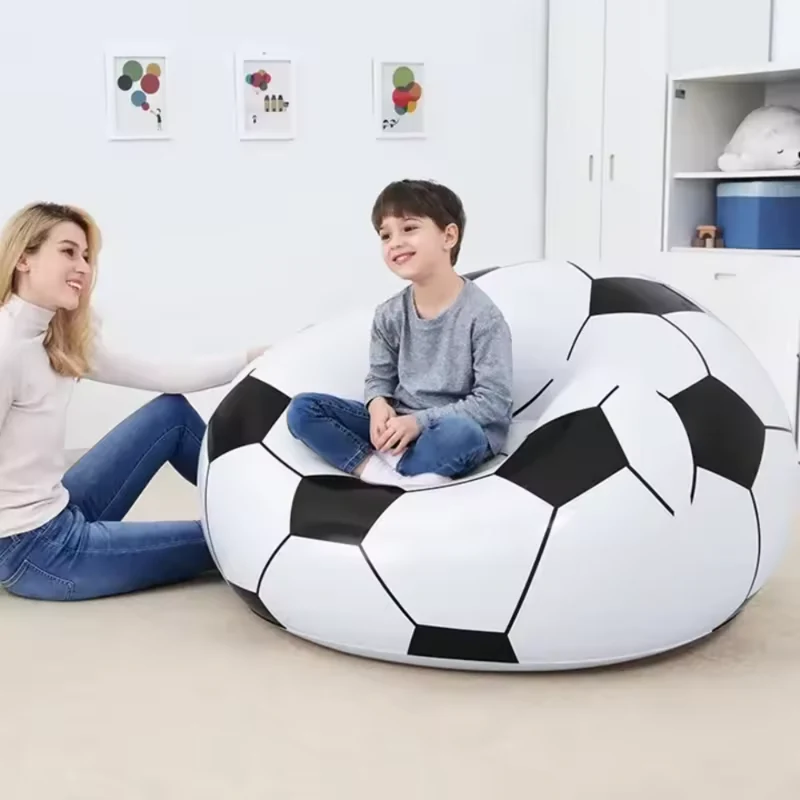 Fußballstuhl für die Erholung zu Hause™ | Aufblasbarer Fußball-Sessel mit Herz Ask ChatGPT