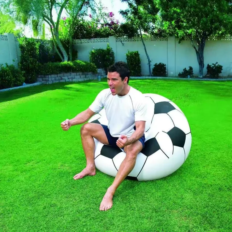 Fußballstuhl für die Erholung zu Hause™ | Aufblasbarer Fußball-Sessel mit Herz Ask ChatGPT