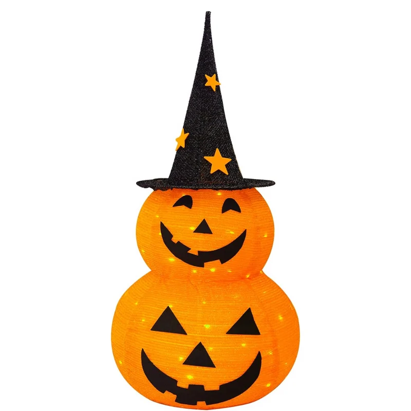 Zusammenklappbare Halloween-Kürbisdekorationen ™ | Stimmungsvolle leuchtende Halloween-Kürbisse