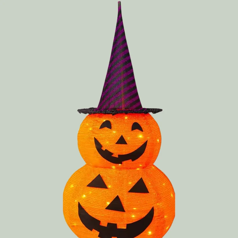 Zusammenklappbare Halloween-Kürbisdekorationen ™ | Stimmungsvolle leuchtende Halloween-Kürbisse