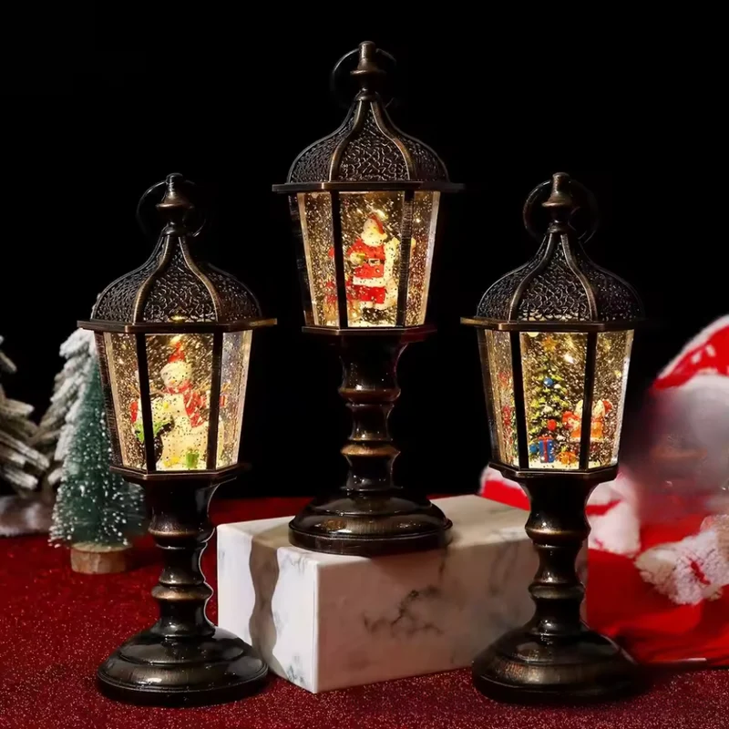 Weihnachtstischlampe ™ | Magische Weihnachtslaterne mit Musik