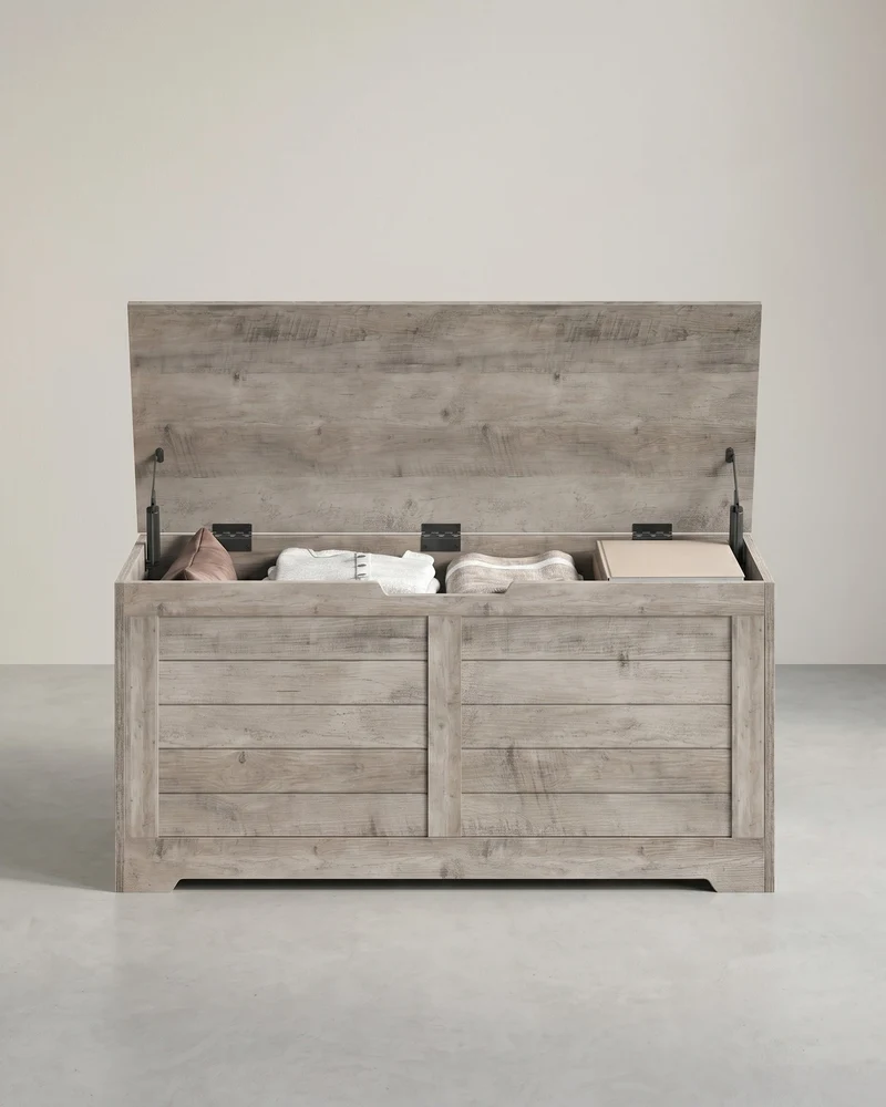 Aufbewahrungsbank mit Deckel – Schuhbank – Sitzbank mit hoher Tragkraft – Für Flur, Schlafzimmer oder Wohnzimmer