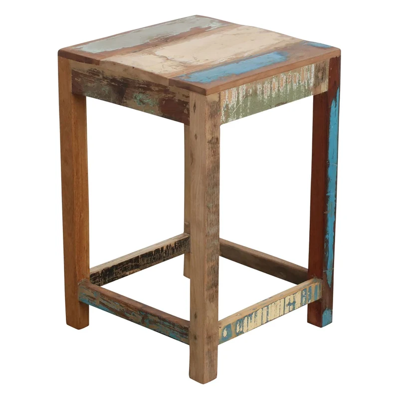 Vintage Charme Scrapwood-Hocker