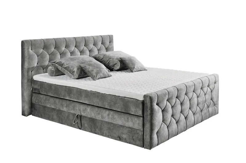 Boxspringbett Bett Kastenbett 180x200cm +Bettkasten + Topper
