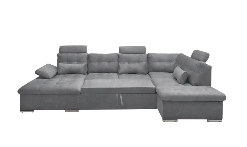 Wohnlandschaft Sofa Couch + Bettfunktion + Stauraum