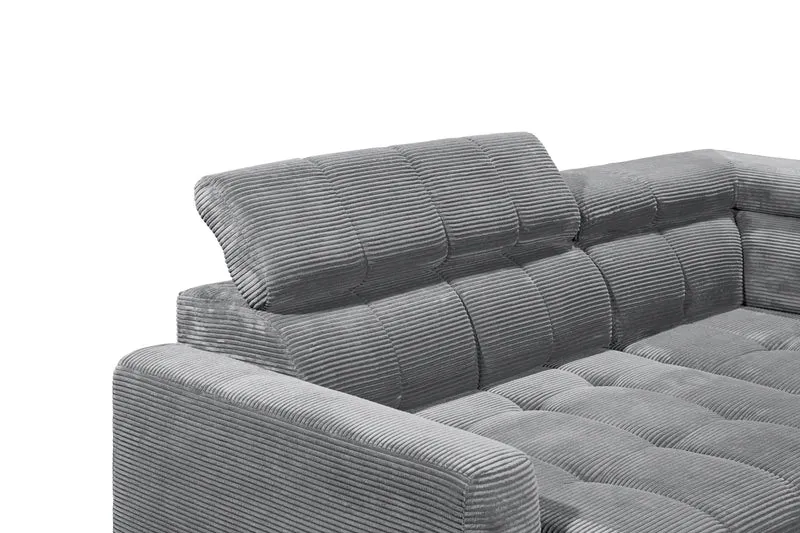 Sofa Couch + Elektrische Sitztiefe + Stauraum + Kopfteile verstellbar