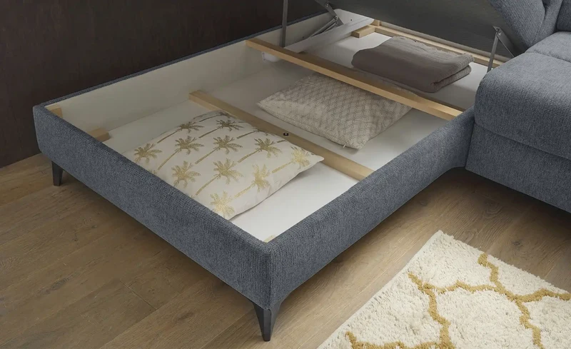 Sofa Couch + Elektrische Sitztiefe + Stauraum Groß + Kopfteile verstellbar