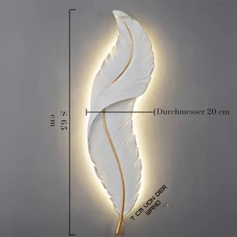 Moderne Feder-Wandlampe™ | Federleichte Wandlampe für Gemütlichkeit