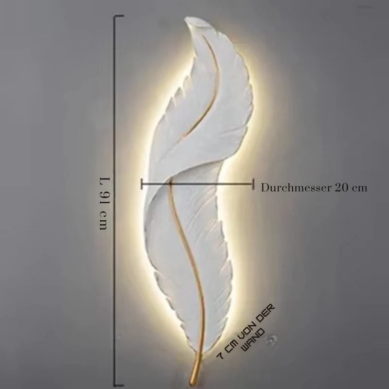 Moderne Feder-Wandlampe™ | Federleichte Wandlampe für Gemütlichkeit