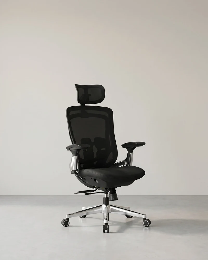 Ergonomischer Bürostuhl Ergo Elite 2.0 – stufenlos verstellbar – 6-teilige TPR-Lendenwirbelstütze – Tragkraft bis 150 kg