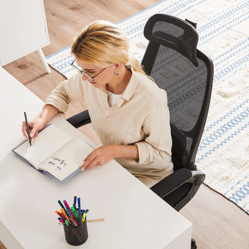 Bürostuhl mit Netzrückenlehne – atmungsaktiv – ergonomisch gestaltet – vollständig verstellbar