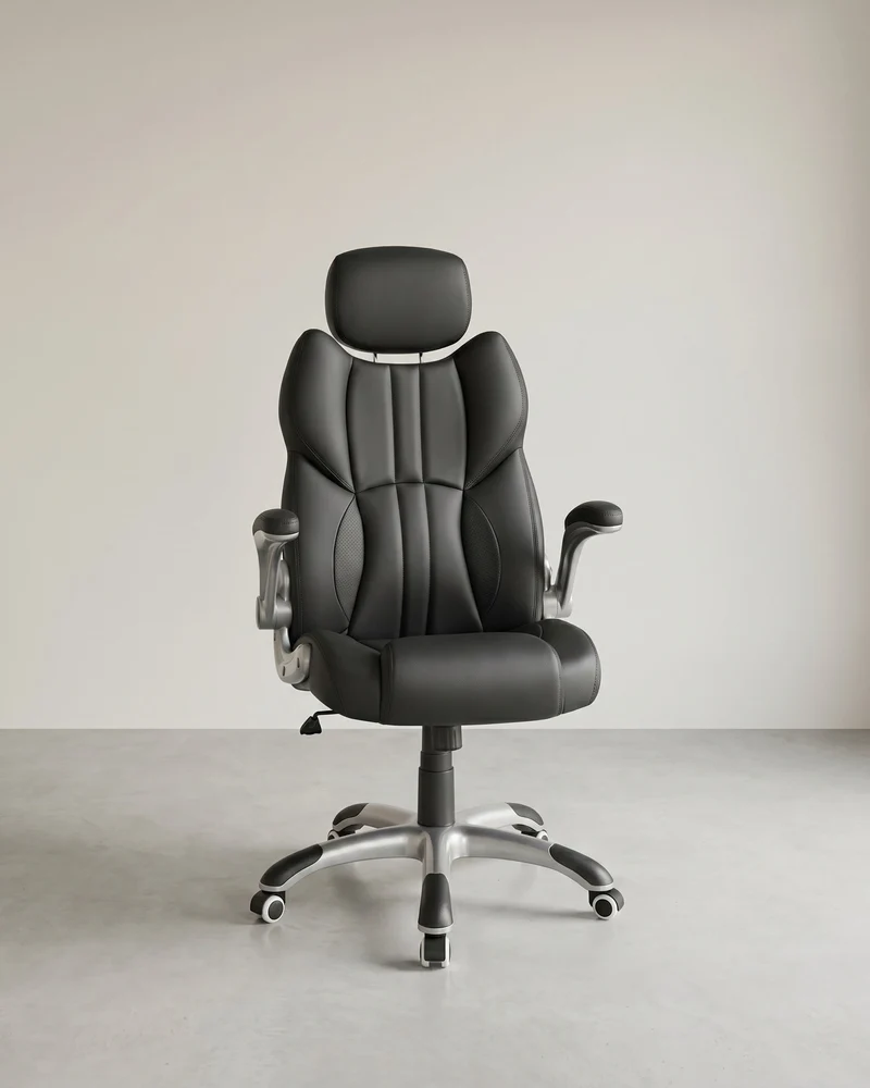 Ergonomischer Regiestuhl - Bürostuhl Leder - Belastbar bis 150 kg