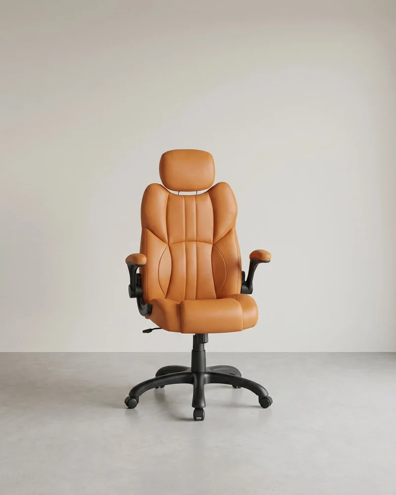 Ergonomischer Regiestuhl - Bürostuhl Leder - Belastbar bis 150 kg