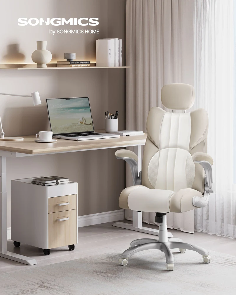 Ergonomischer Regiestuhl - Bürostuhl Leder - Belastbar bis 150 kg