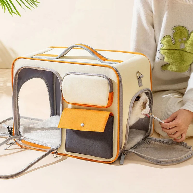 Doppelter Schulterrucksack für Haustiere™ | Geräumiger Katzenrucksack für Abenteuer