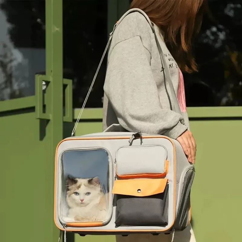 Doppelter Schulterrucksack für Haustiere™ | Geräumiger Katzenrucksack für Abenteuer