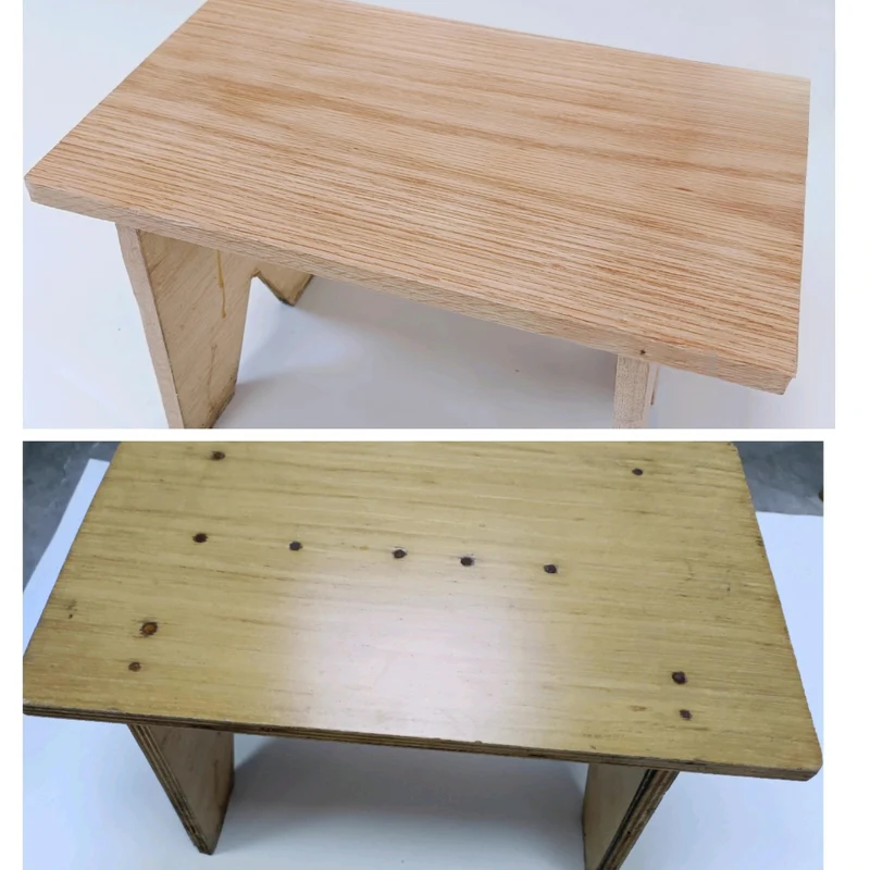 Vorgeklebtes Furnierblatt aus Rot-Eichenholz™ | Echtholz-Furnier für Herzprojekte