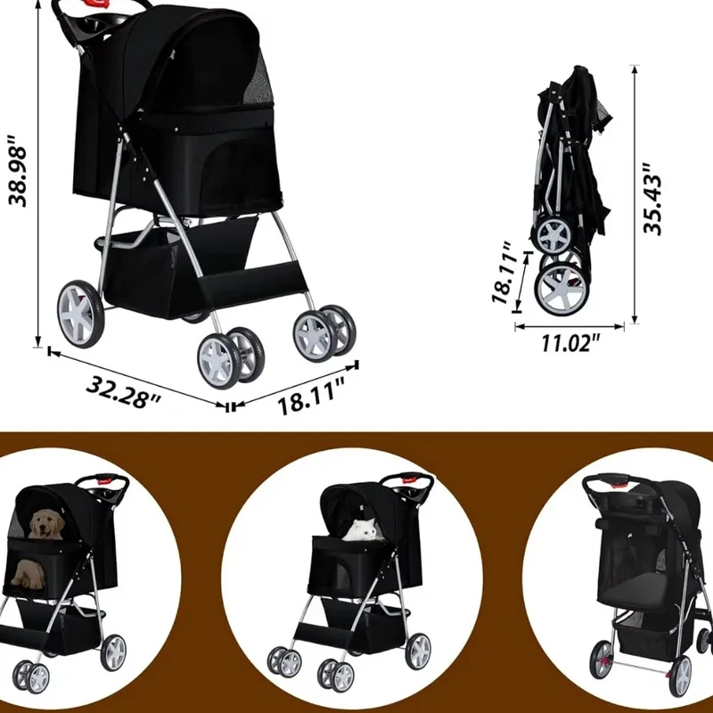 Hundewagen abnehmbares Haustier™ | Sicherer Komfort für unterwegs