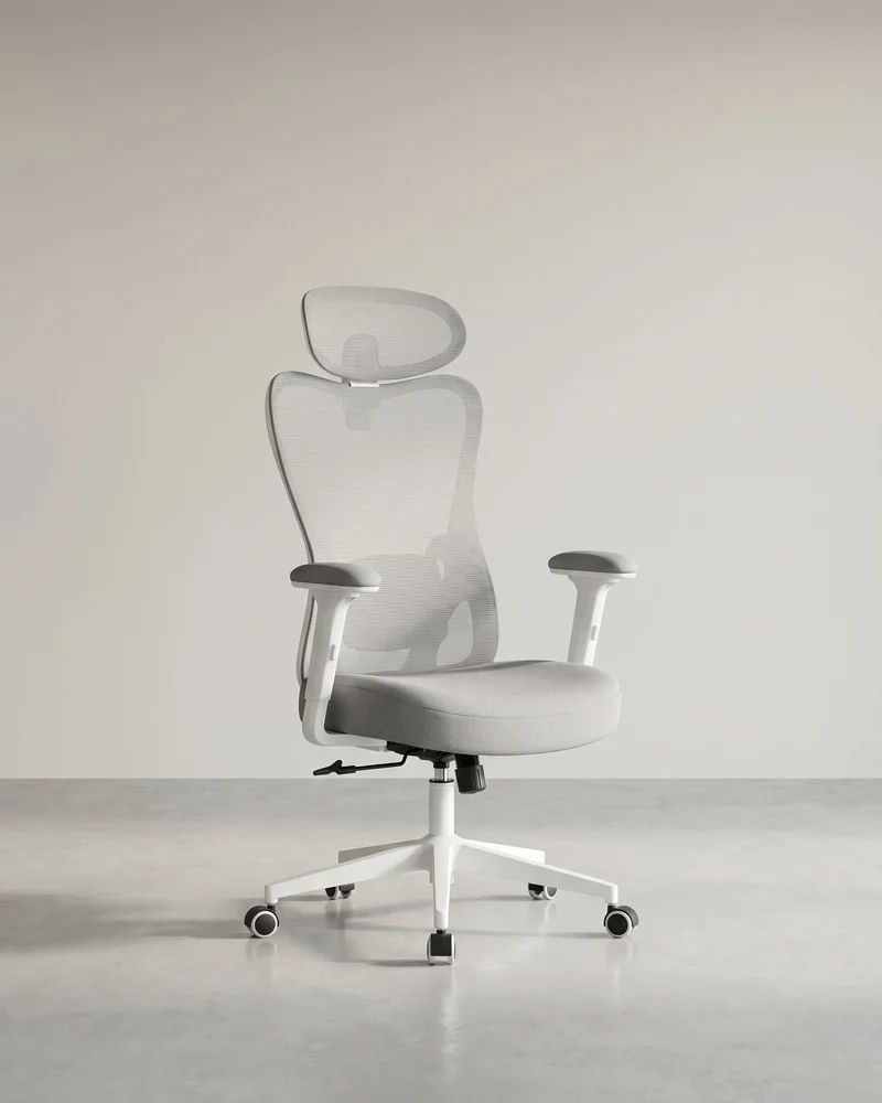 Ergonomischer Bürostuhl – Verstellbare Lendenwirbelstütze – Atmungsaktives Netzgewebe – Neigungsfunktion – Belastbarkeit 150 kg