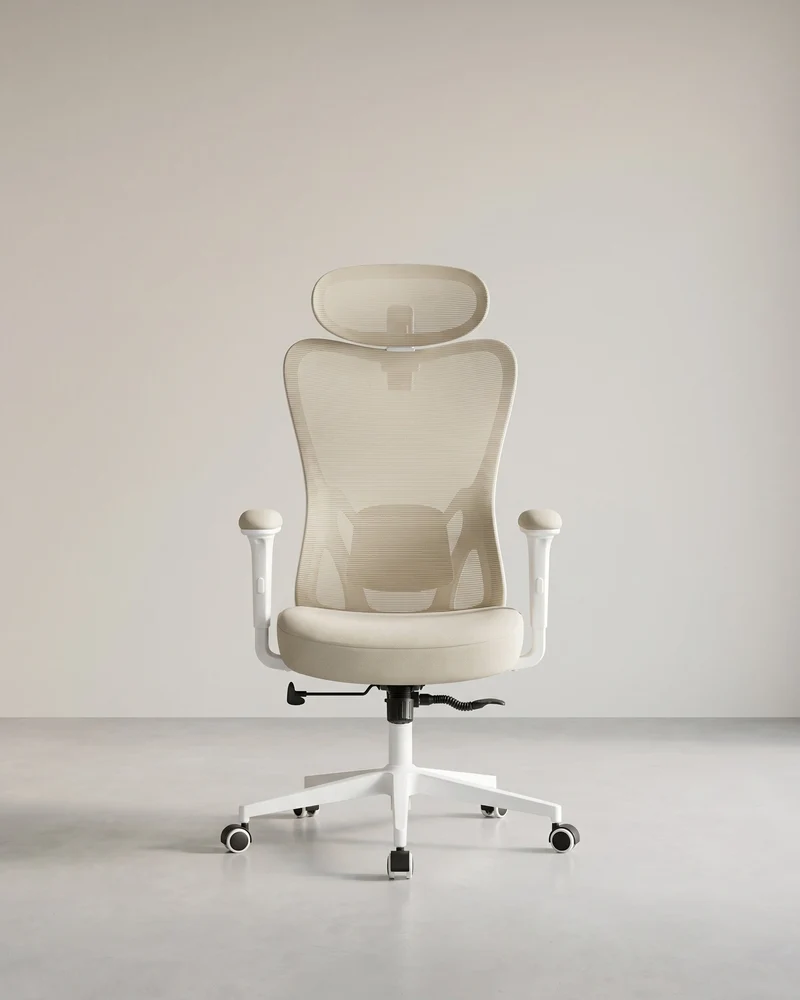 Ergonomischer Bürostuhl – Verstellbare Lendenwirbelstütze – Atmungsaktives Netzgewebe – Neigungsfunktion – Belastbarkeit 150 kg