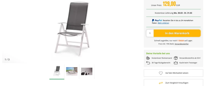 Outdoor Stuhl Gartenstuhl Stuhl Gartenmöbel Klappstuhl +versch. Modelle +Neu auf Lager