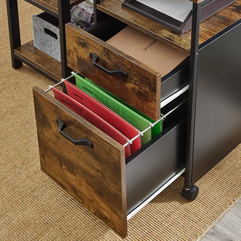 Schubladenelement auf Rollen - mit 2 Schubladen - Home Office